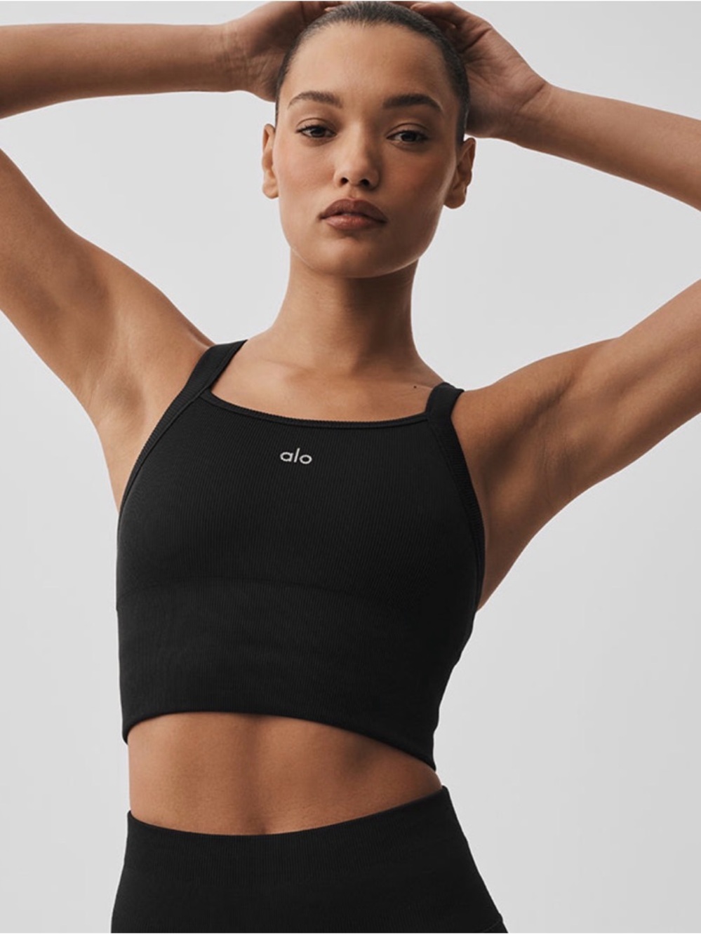 Alo Ribbed Bra Tank Sz L